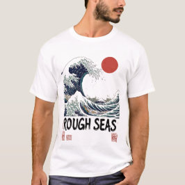 Dark "Rough Seas" Japanese Great Wave T-Shirt