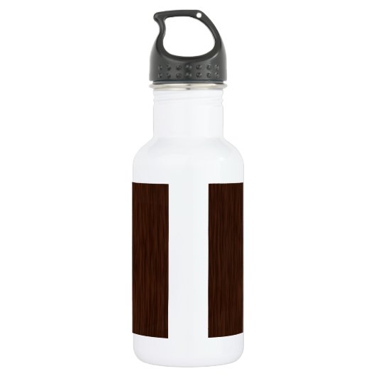 Dark Rough Wood Grain Background Edelstahlflasche (Rückseite)