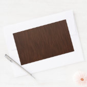 Dark Rough Wood Grain Background Rechteckiger Aufkleber (Umschlag)
