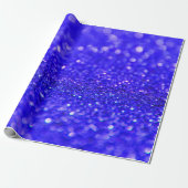 Dark Royal Blue Glitzer Design Geschenkpapier (Ungerollt)