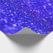 Dark Royal Blue Glitzer Design Geschenkpapier (Ecke)