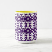Dark Royal Blue Pattern Tee Tasse Cup (Zentrum)