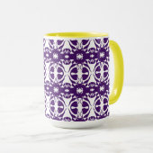 Dark Royal Blue Pattern Tee Tasse Cup (VorderseiteRechts)
