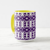 Dark Royal Blue Pattern Tee Tasse Cup (Vorderseite Links)
