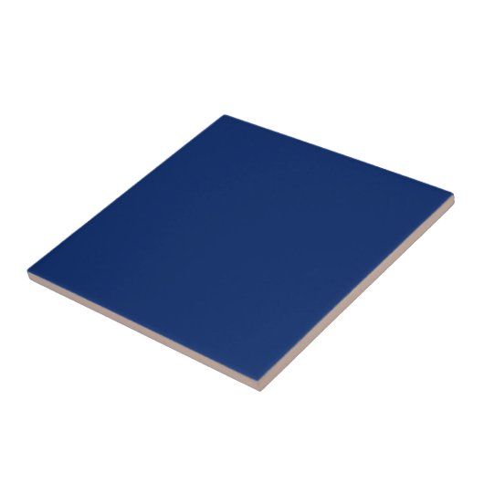 Dark Royal Blue Solid Color Tile Fliese (Seite)