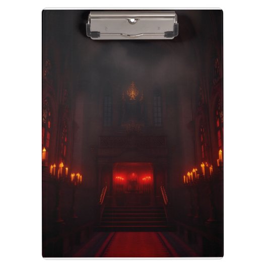 Dark Royal Halloween Gothic Design Klemmbrett (Vorderseite)