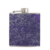 Dark Royal Lila Rusted Metal Textur Abstrakt Flachmann (Vorderseite)