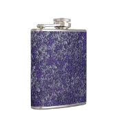 Dark Royal Lila Rusted Metal Textur Abstrakt Flachmann (Rechts)