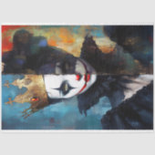 Dark Royalty Harlequin Abstrakt Art Decoupage Seidenpapier (Vorderseite)