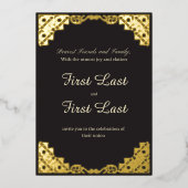 Dark Royalty Wedding Einladung (Vorderseite)