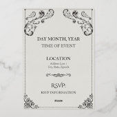 Dark Royalty Wedding Einladung (Rückseite)