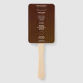 Dark Rustic Red Floral Mason Jars Wedding Fächer (Rückseite)