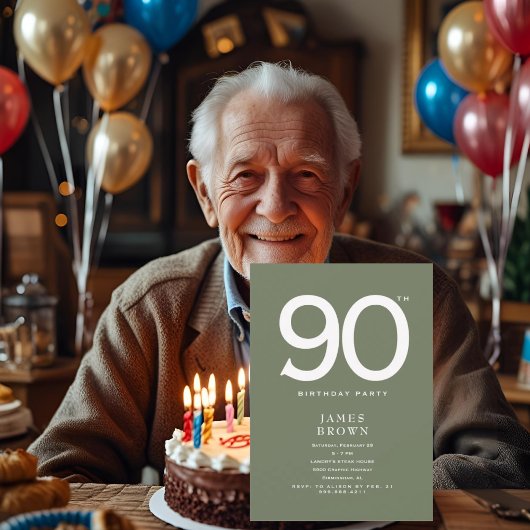 Dark Sage 90. Geburtstagsparty II Einladung