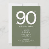 Dark Sage 90. Geburtstagsparty II Einladung (Vorderseite)