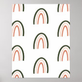 Dark Sage Boho Rainbows Kinderzimmer Decor Poster (Vorne)