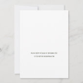 Dark Sage Green Botanical Wedding Einladung (Rückseite)