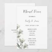 Dark Sage Green Botanical Wedding Einladung (Vorne/Hinten)