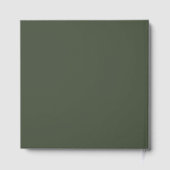 Dark Sage Green Botanical Wedding Gästebuch (Rückseite)