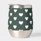 Dark Sage Green Hearts Personalized Name (Rechts)