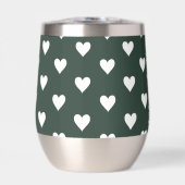 Dark Sage Green Hearts Personalized Name (Vorderseite)