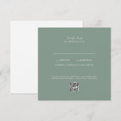 Dark Sage Wedding QR Code UAWG Flat Card (Vorne/Hinten)