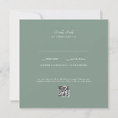 Dark Sage Wedding QR Code UAWG Flat Card (Vorderseite)