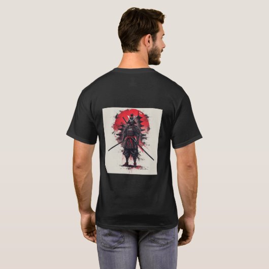 Dark Samurai Japanese Warrior T-Shirt (Schwarz voll)