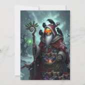 Dark Santa of Shadows – Gothic Christmas Skeleton Einladung (Rückseite)