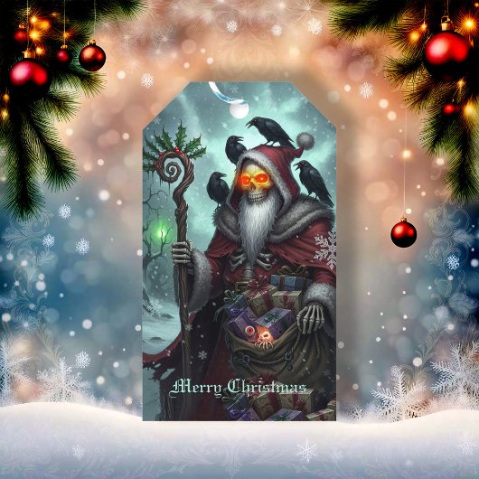 Dark Santa of Shadows – Gothic Christmas Skeleton  Geschenkanhänger