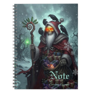 Dark Santa of Shadows - Gotisches Weihnachtsskelet Notizblock