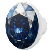 Dark Sapphire Gem Muster Keramikknauf (Rechts)