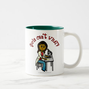 Dark Scientist Girl Zweifarbige Tasse
