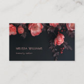 Dark Sculptural 3D Flowers Visitenkarte (Vorderseite)