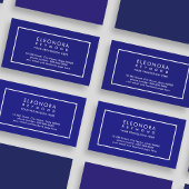 Dark Sea Blue Elegant Visitenkarte