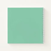 "Dark Sea Green" Mandala Notizblock (Rückseite)