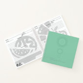 "Dark Sea Green" Mandala Notizblock (Innenseite)