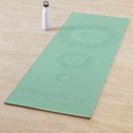 "Dark Sea Green" Mandala - Yoga Mat Yogamatte
