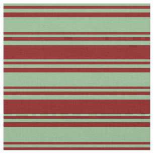 Dark Sea Green und Maroon Muster Stoff