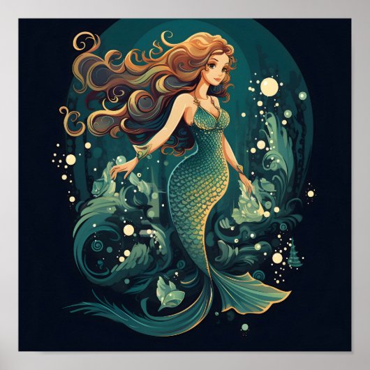 Dark Sea Mermaid Poster (Vorne)