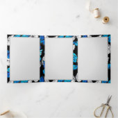 Dark Seamless Pattern with Blue Butterflies Morpho Dreifach Gefaltete Urlaubskarte (Innenseite)