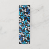 Dark Seamless Pattern with Blue Butterflies Morpho Terminkarte (Außenseite Aufgefaltet)