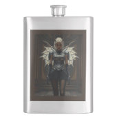 Dark Seraphim Queen – Fantasy Gothic Warrior Angel Flachmann (Vorderseite)