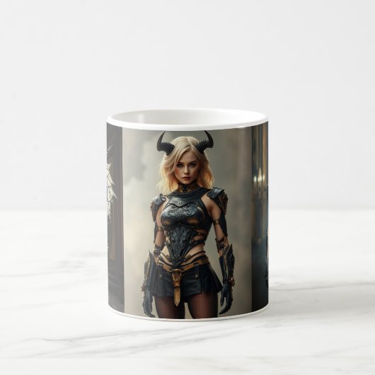 Dark Seraphim Queen – Fantasy Gothic Warrior Angel Kaffeetasse (Mittel)