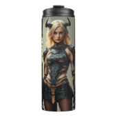 Dark Seraphim Queen – Fantasy Gothic Warrior Angel Thermosbecher (Vorderseite)