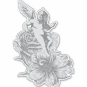 Dark Seraphim und Blume Aufkleber (Vorderseite)