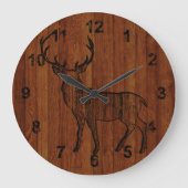 Dark Shade Large Buck Große Wanduhr (Vorderseite)