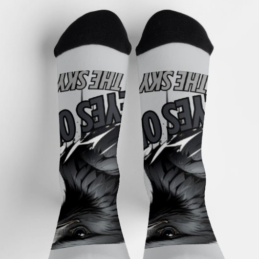Dark Shades Eagle Ink Style Socken (Oben)