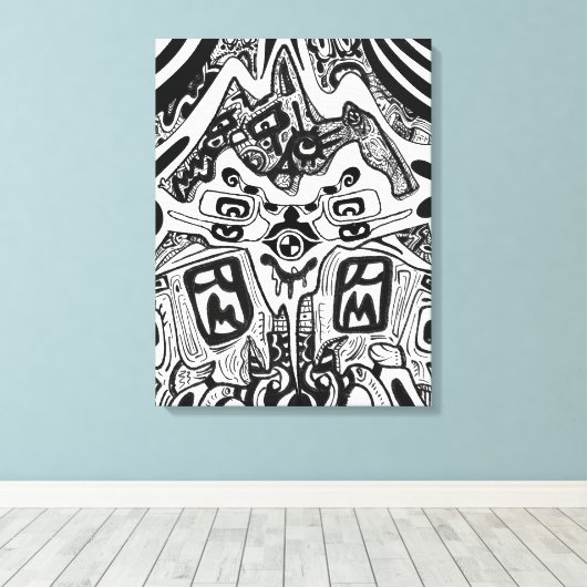 Dark Shades Phrame Leinwanddruck (Insitu (Holzboden))