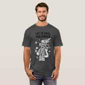 Dark Skeleton Astronaut in Space Drinking T-Shirt (Vorne ganz)