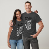Dark Skeleton Astronaut in Space Drinking T-Shirt (Unisex)